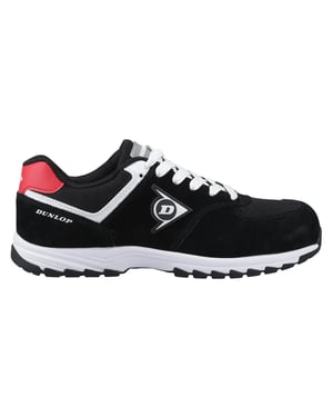 Dunlop Heren Arrow Leren Veiligheidsschoenen (Zwart/rood/wit)