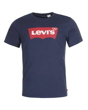 Levis T-shirt med Batwing-logotyp för herrar (Marinblått)