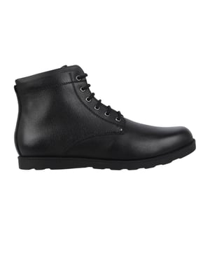 Firetrap Shira leren platte herenlaarzen (Zwart)