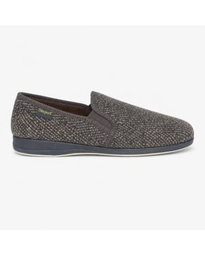 Sleepers Joseph Mens Full Slippers Brown Check