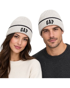 GAP Cashsoft Ribbed Logo Beanie Unisex Hat Winter Warm Thick knitted Outdoor Cap