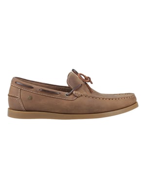 Cotswold Mens Slad Leather Boat Shoes (Tan)