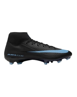 Nike Unisex Zoom Mercurial Superfly 10 Academy voetbalschoenen voor volwassenen, voor harde ondergrond (ZWART/BLAUW)