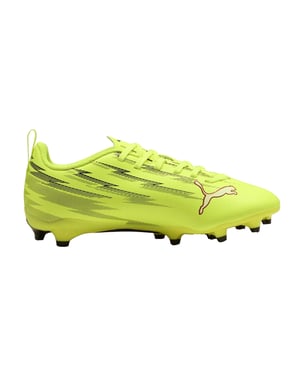 Puma Kinder/Kids Ultra 5 Play Stevige Grond Voetbalschoenen (Geel/zwart)