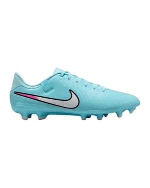 Nike Unisex voetbalschoenen voor volwassenen: Tiempo Legend 10, van leer, voor harde ondergrond (Blauw/Wit)