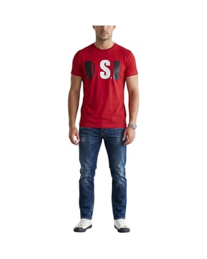 DIESEL T JOE QB Mens T Shirt Slim Fit Crew Neck Printed Casual Summer Cotton Tee