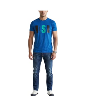 DIESEL T JOE QB Mens T Shirt Slim Fit Crew Neck Printed Casual Summer Cotton Tee