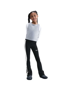 Nike Legging met klassiek logo en uitlopende pijpen voor meisjes (Zwart/Wit)