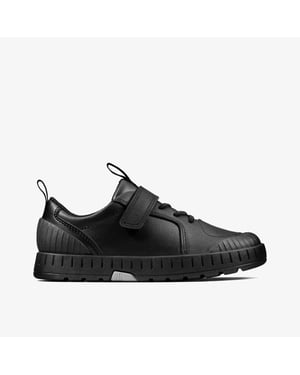 Apollo Step K Black Leather Shoes
