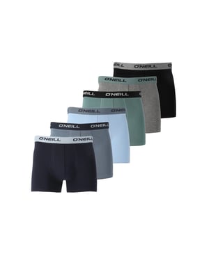 O'Neill Heren boxershorts trunks 6-pack groen/grijs/zwart/blauw