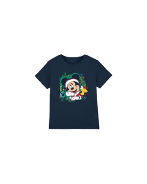 Disney Kinderen/Kinderen Mickey Mouse Krans Kerst-T-shirt (Marine)
