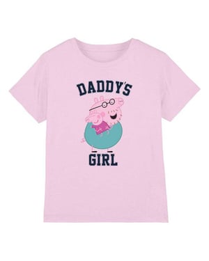 Peppa Pig Meisjes papa's meisje T-shirt (Lichtroze)