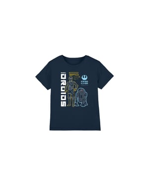 Star Wars Kinderen/Kinderen Rebel Droids T-Shirt (Marine)