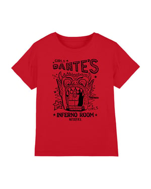 Beetlejuice T-shirt voor kinderen met het motief ‘Dante’s Inferno’ (Rood)