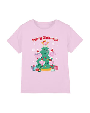 Peppa Pig Kinderen/Kinderen Vrolijk Oinkmas T-shirt (Roze)