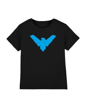 Batman T-shirt met Nightwing-logo voor kinderen (Zwart)