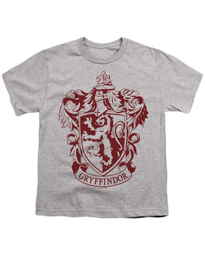 Harry Potter T-shirt met Gryffindor-wapen voor kinderen (Atletische Heide)