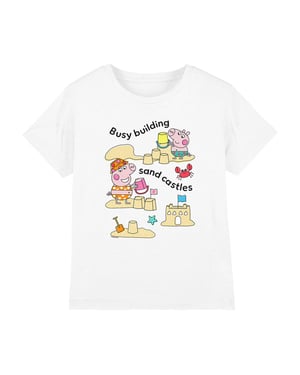 Peppa Pig T-shirt van ringspun-katoen voor kinderen (Wit)