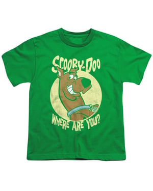 Scooby Doo T-shirt voor kinderen met de tekst ‘Where Are You?’ (Kelly Groen)