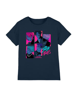 K-Pop Demon Hunters Kinderen Saja Jongens Demon T-Shirt (Marineblauw)