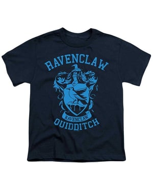 Harry Potter Quidditch-T-shirt met korte mouwen voor kinderen/jongeren – Ravenklauw (Marine)