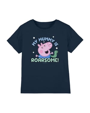 Peppa Pig Kinderen/Kinderen My Mama Is Roarsome George Pig T-Shirt (Marine)