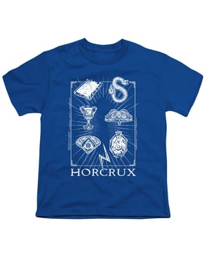 Harry Potter T-shirt van ringspun-katoen met Horcrux-symbolen voor kinderen/jongeren (Koningsblauw)
