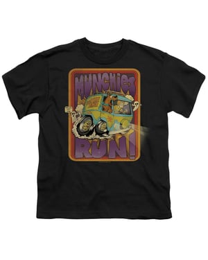 Scooby Doo Munchies Run-T-shirt voor kinderen (Zwart)