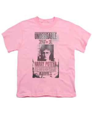 Harry Potter Kinder-T-shirt van ringspun-katoen met 'Undesirable No. 1'-poster in vintage-look (Roze)