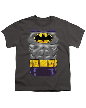 Batman Realistisch T-shirt met spiermotief voor kinderen (Houtskool)