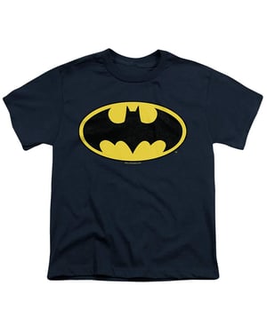 Batman Kinderen/Kinderen Klassiek Logo T-Shirt (Marine)