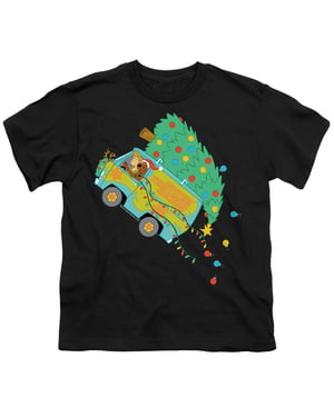 Scooby Doo Kerstboom T-shirt voor kinderen (Zwart)