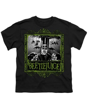 Beetlejuice T-shirt met carrouselmotief voor kinderen (Zwart)