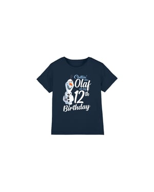 Frozen Kinderen/Kinderen Chillin Like Olaf 12e Verjaardag T-Shirt (Marine)