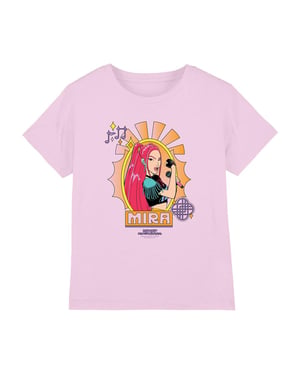 K-Pop Demon Hunters Kinderen Mira Festival Poster T-Shirt (Roze)