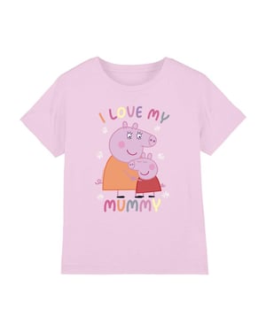 Peppa Pig Kinderen/Kinderen Ik hou van mijn mama T-Shirt (Lichtroze)