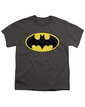 Batman Kinderen/Kinderen Klassiek Logo T-Shirt (Houtskool)