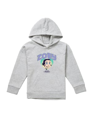 K-Pop Demon Hunters Childrens/Kids Zoey Collegic Pullover Hoodie (Heather Grey)