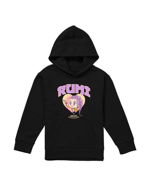 K-Pop Demon Hunters Childrens/Kids Huntrix Rumi Collegic Pullover Hoodie (Black)