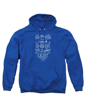 Harry Potter Unisex-hoodie voor volwassenen met de tekst ‘Happiness Can Be Found’ (Royaal Blauw)