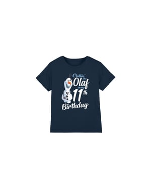 Frozen Kinderen/Kinderen Chillin Like Olaf 11e Verjaardag T-Shirt (Marine)