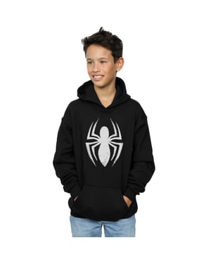 Marvel Boys Spider-Man Ultimate Spider Logo Hoodie (Black)
