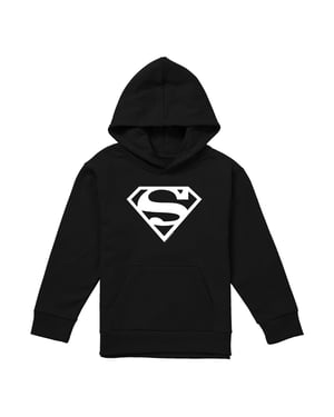 Superman Kinder/Kids Logo Pullover Hoodie (Zwart)