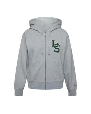 Levis Huvtröja med tryck och hel dragkedja för kvinnor/damer (Grått)