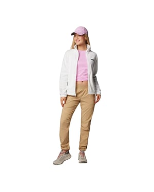 Columbia Benton fleecejas met doorlopende rits voor dames (Wit)