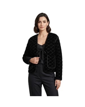 Biba Glanzend veloursjasje voor dames (Zwart)