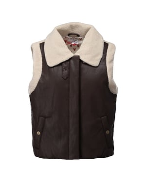 K-Design Bodywarmer d752l-chocolate brown