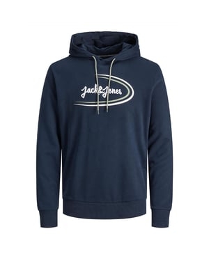 JACK&JONES Men's Logo printed pullover Sweat Hoodie, Organic cotton