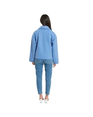 Be You Kort, getailleerd jasje voor dames (Poederblauw)
