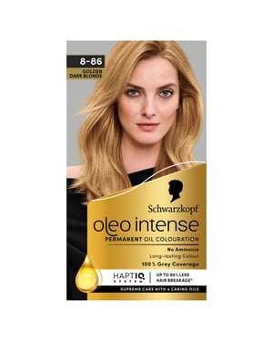 Oleo Intense Permanent Oil Colour Hair Dye, -8-86 Golden Dark Blonde